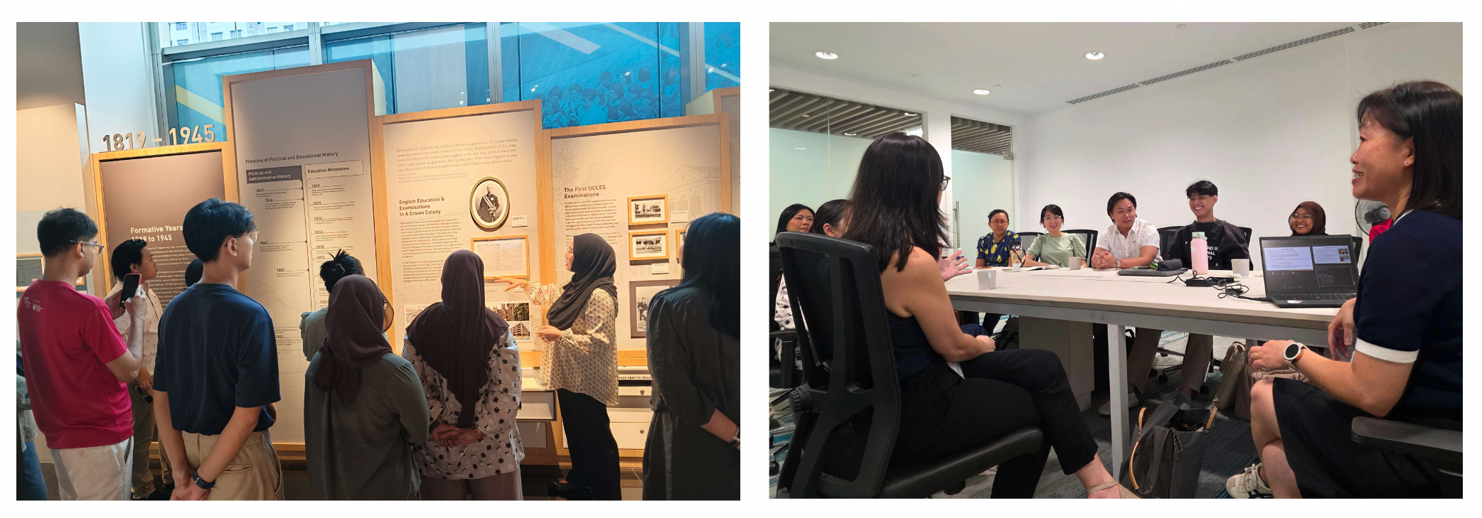 Photos showing activities and interactions with visitors